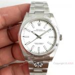 AR Factory Swiss Replica Rolex Oyster Perpetual 114300 SS White Dial Watch 39mm